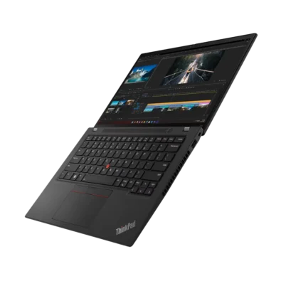 Lenovo ThinkPad T14 Gen 4 - Vista Ángulo Izquierdo Abierto 180 Grados