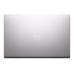 Vista superior de una laptop Dell Inspiron 3520 plateada completamente cerrada, mostrando el logo de Dell centrado en la tapa.