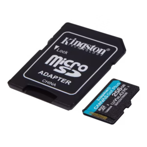 Tarjeta microSD 256GB Canvas Go! Plus Kingston (SDCG3-256GB) Diagonal