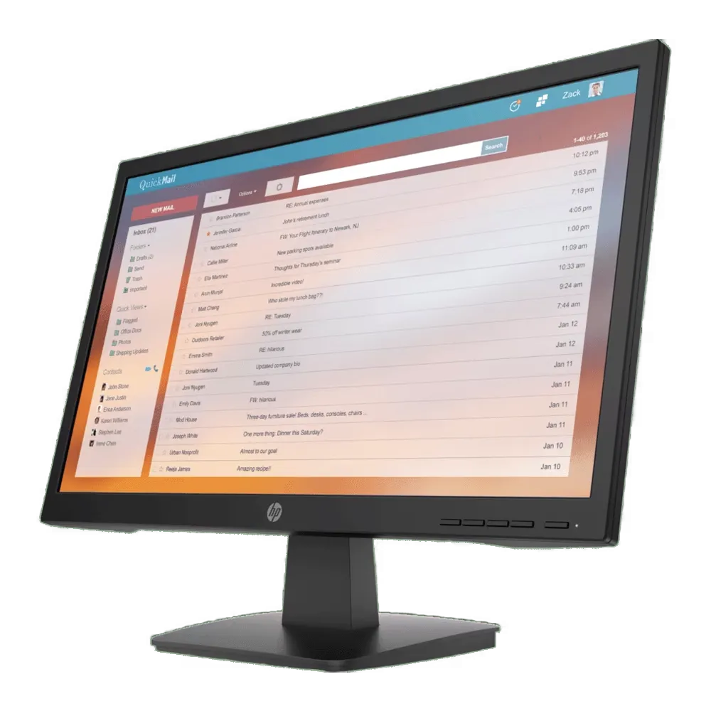 Monitor HP P22v G4 - Vista Derecha Ángulo