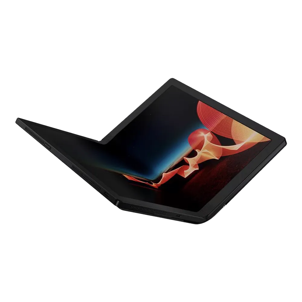 Portátil ThinkPad X1 Fold Gen 1 - Vista Abierto levemente plegado en angulo Portátil ThinkPad X1 Fold Gen 1 - Vista Abierto levemente plegado en angulo