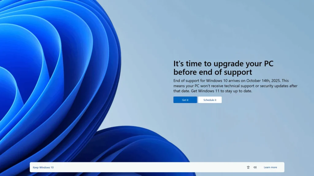 Fin de soporte de Windows 10