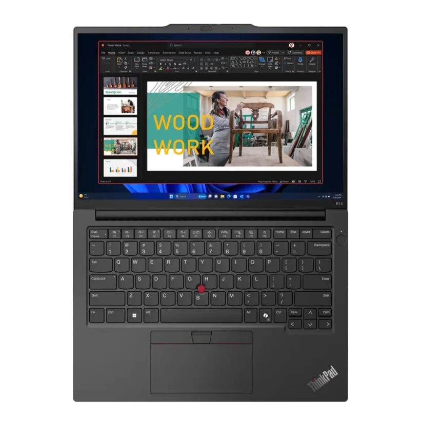 Computador Portátil Lenovo ThinkPad E14 Gen 6 Core Ultra 5 125U - Vista Frontal Abierto 180