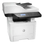 Impresora Multifunción HP Laser 432fdn vista ángulo derecho, mostrando el panel de control