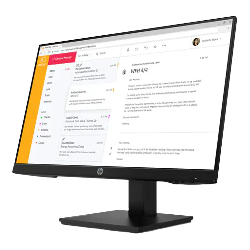 Monitor HP P24h G4 - Vista Ángulo Izquierda