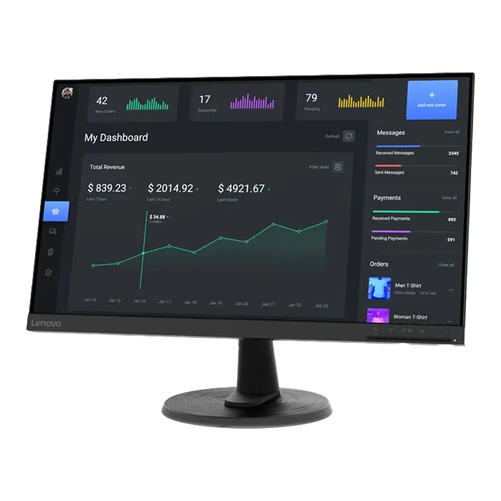 Monitor Lenovo C24-40 23.8 FHD - Vista Ángulo Izquierdo