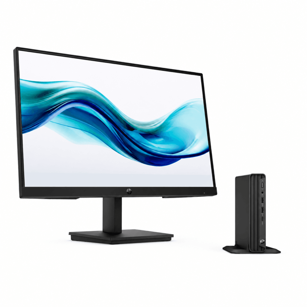HP Pro Mini 260 G9 con monitor HP 324pf de 23,8 pulgadas Full HD