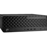 Vista lateral izquierda de tres cuartos del PC de escritorio HP ProDesk SFF 4G1i
