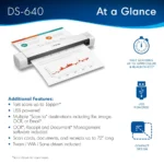 Brother DS-640 Escáner Portátil USB Profesional - Digitaliza documentos en segundos
