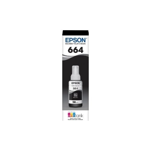Tinta Original Epson T664 Negro para L200/L210/L355 - 70ml Calidad Profesional Garantizada