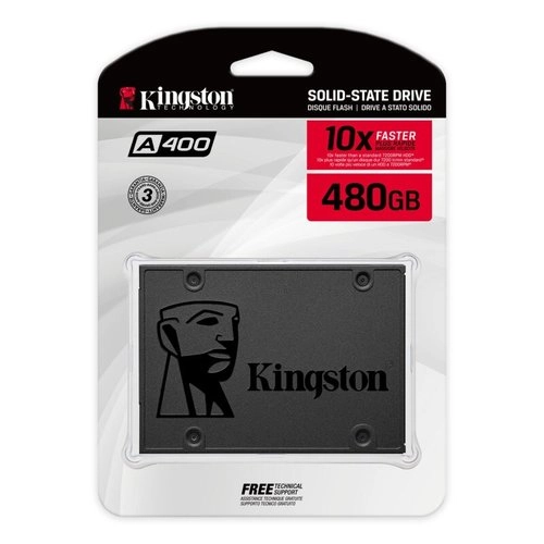 Kingston A400 SSD 480GB SATA 3 - Disco Estado Sólido Ultra Rápido para PC y Laptop