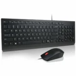 Combo Teclado y Mouse Lenovo Essential USB - Diseño Ergonómico Resistente al Agua