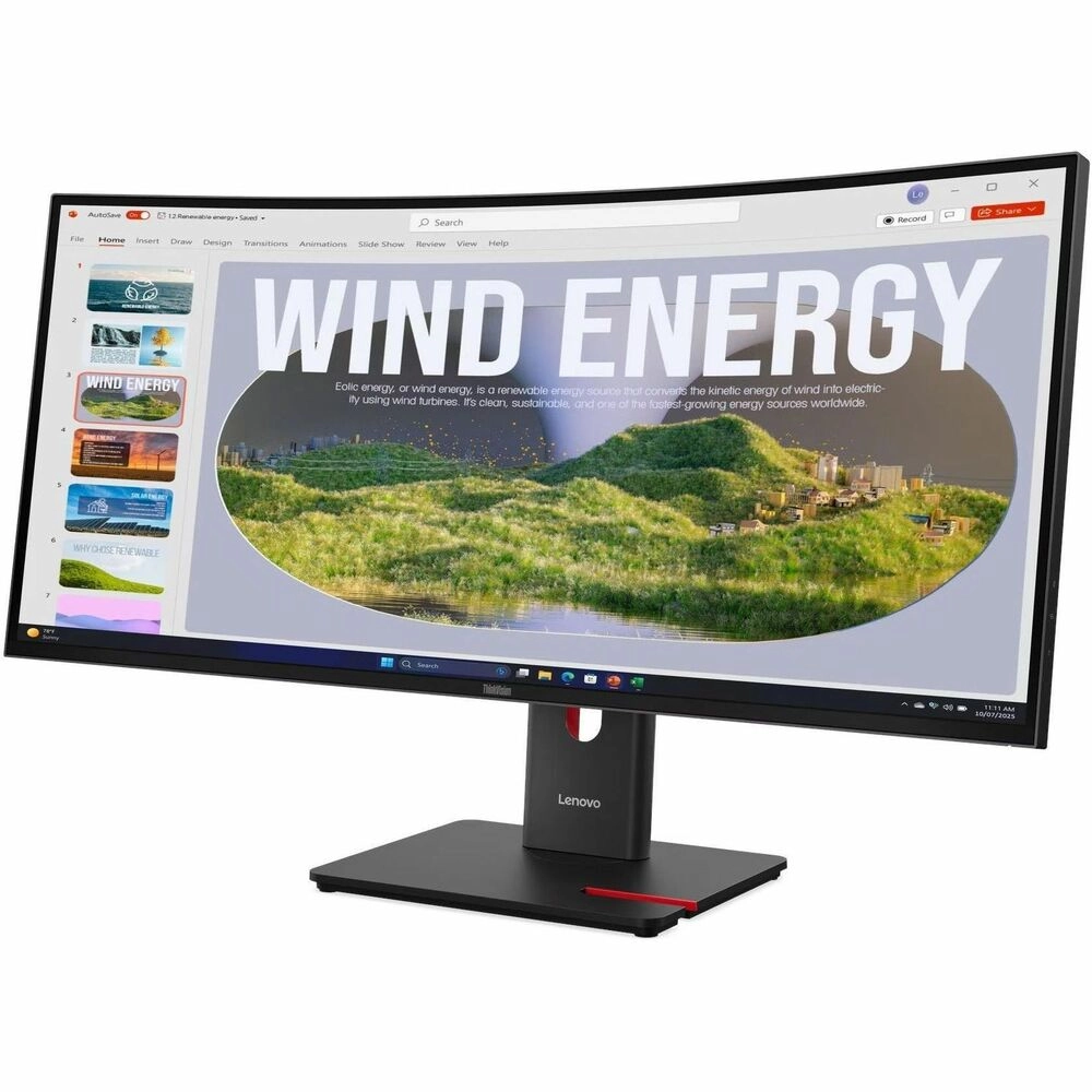 Lenovo ThinkVision T34WD-40 34" WQHD 120Hz Curvo Negro Eclipse - Tu estación de trabajo ultrapanorámca con docking USB-C 100W
