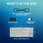 Logitech G915 X LIGHTSPEED TKL Teclado Gaming Inalámbrico Mecánico Blanco