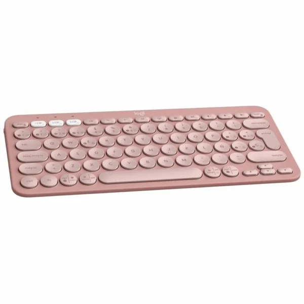Teclado Logitech K380s Pebble Keys 2 Rosa - Ultradelgado Multidispositivo con Bluetooth