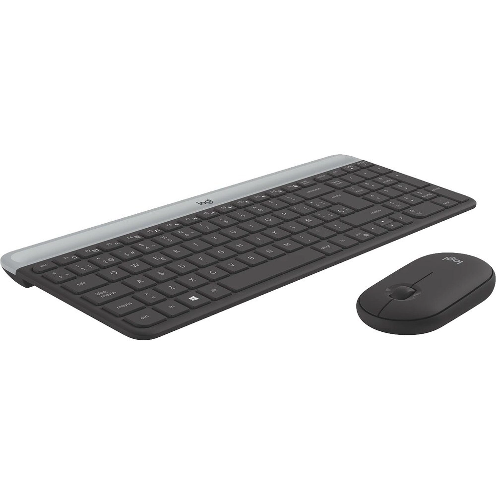 Logitech MK470 Combo Teclado y Mouse Inalámbrico Slim - Diseño Silencioso y Minimalista