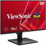 ViewSonic VA2448-MHJ Monitor 24" IPS Full HD 120Hz HDMI Negro - Ergonomía profesional para trabajar y jugar sin límites